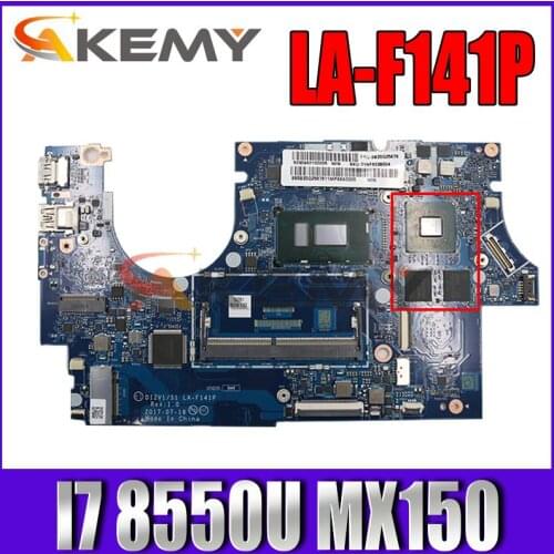 For Lenovo 720S-14IKB laptop motherboard LA-F141P motherboard with CPU I7 8550U GPU MX150 100% test work sent