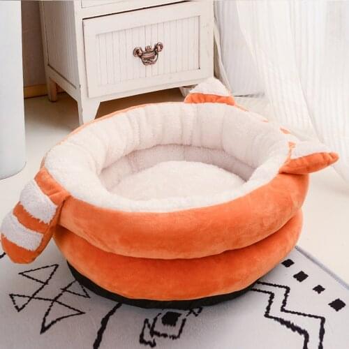 Cute Cat Bed House Warm Basket Pet Kitten Bed for Cat Indoor Sleepping Bag Dog Mat Kennel Beds Nest Puppy Cushion Pet Supplies