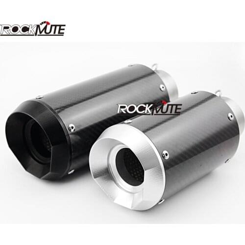 Motorcycle Accessories Stainless Steel Carbon Fiber New Racing Exhaust Muffler Pipe for 60mm Universal Motorcycle, Street Bike