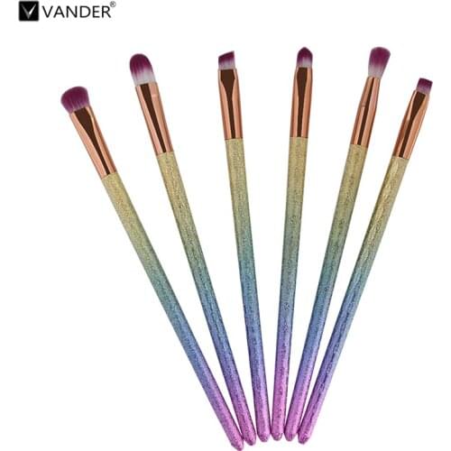 6Pcs Pro Makeup Brushes Set Eye Shadow Blending Eyeliner Eyelash Eyebrow Brushes for Makeup Professional Face brush Kakuki