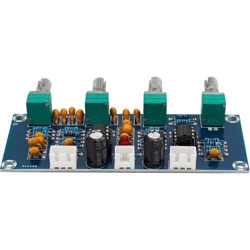 NE5532 Tone Board Preamp Pre-Amp with Treble Bass Volume Adjustment Pre-Amplifier Tone Controller for Amplifier Board