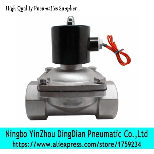 2WB-40 1-1/2" stainless steel normally closed 2/2 way 24 volt solenoid valve