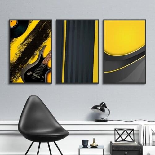 Abstract Art Poster Print Guitar Canvas Painting Picture Living Room Wall Art Graffiti Bedroom Modern Home Decoration Custom