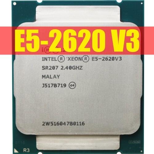 Intel Xeon E5 2620 V3 E5-2620 V3 procesador SR207 2,4 Ghz 6 Core 85W Socket LGA 2011-3 CPU E5 2620V3