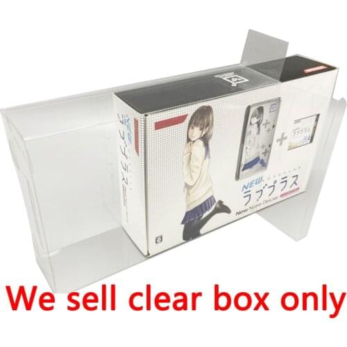 High quality Clear transparent PET box cover For 3DS Limited Edition Collection Display Storage
