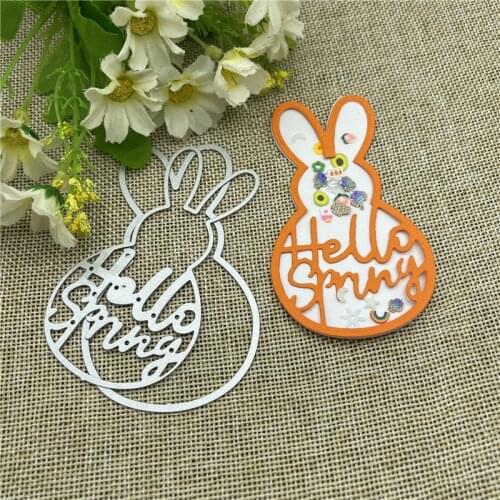 Spring rabbit Metal Cutting die keychain shaker Heart Paper Key Chain Scrapbook Paper Craft Card Punch Art Knife Cutter
