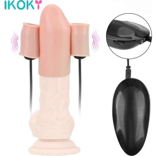 Sex Toys Vibrators For Men Adjustable Strong Vibrating Penis Pump Delayed Ejaculation Cock Glans Physical Training