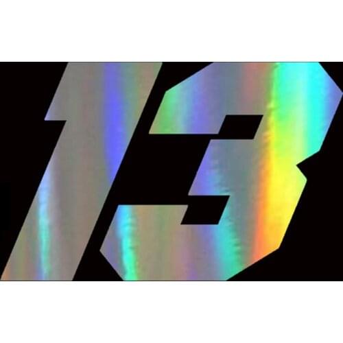 15*10.3cm Number 13 Reflective Car Stickers Motorcycle Personality Waterproof Funny JDM Vinyl On Car styling for yamaha suzuki