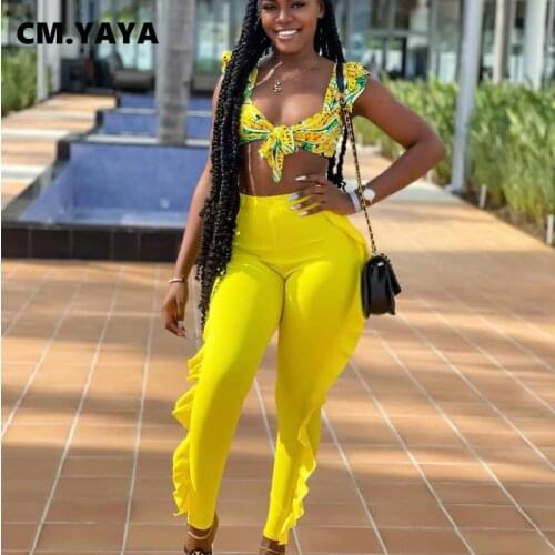 CM.YAYA Women Pants Solid Mid Waist Edible Tree Fungus Strechy Long Pencil Pants Female Fashion Casual Trousers Summer 2021