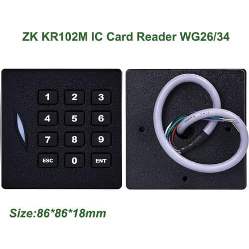 ZK KR200 Wiegand Card Reader 13.56Mhz MF Card Reader WG26/34 Card Reader IP65 Waterproof Card Reader For C3 Access Control Panel
