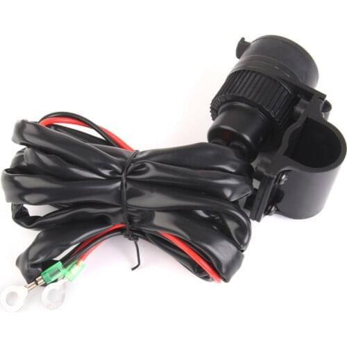12V Car Motorbike Lighter Power Socket Plug Outlet With Bracket