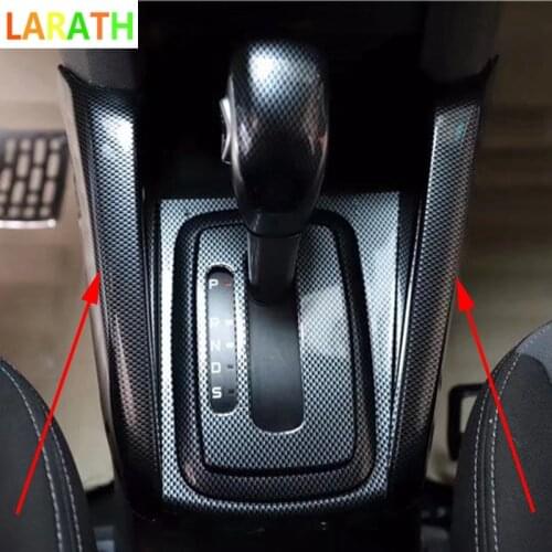 For Ford ecosport 2013-2017 Gear Shift panel decorative strip auto cover trim Car interior molding sticker 2pcs