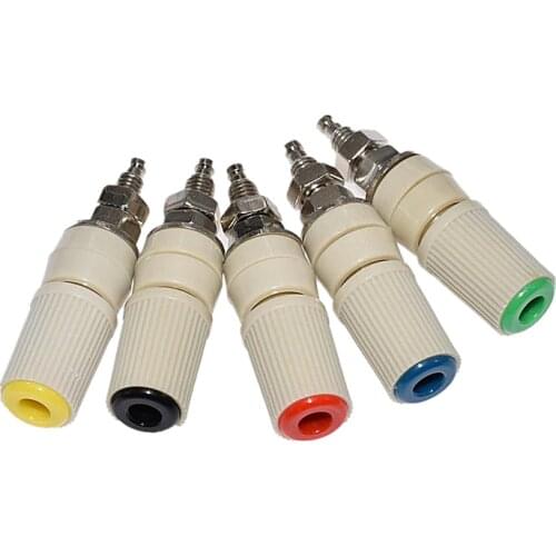 5Pcs High Current 4mm Banana Socket M5x48 Female Jack Panel Socket Test Binding Post