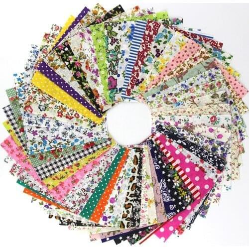 50 Pcs 10*10cm Cotton Fabric diy Patchwork Handmade Charm Pack Patchwork Bundle Fabrics DIY Quilting Sewing Textile Material