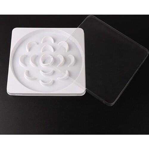 50pcs/lot White Flower Tray with Clear Lid Unique Square Case for Mink Lashes Unique Packaging for Eyelashes