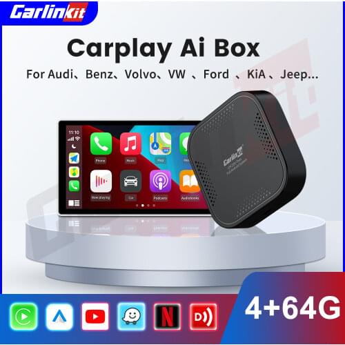 Carlinkit Carplay Dongle Wireless Android Auto Ai Box Android 9.0 Car Multimedia Player GPS 4+64G Mirror Smart Link Tv Box MINI