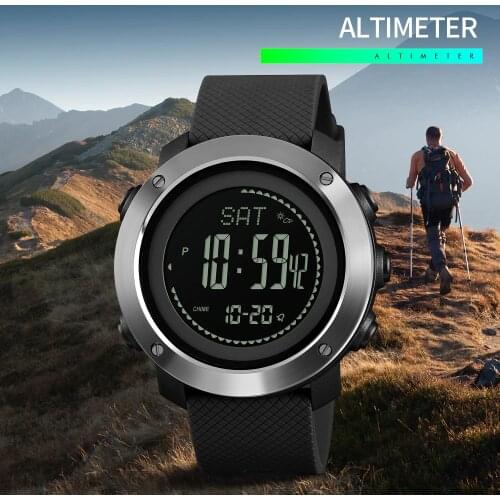 SKMEI 1418 Altimeter Barometer Thermometer Altitude Men Digital Watches Sports Clock Climbing Hiking Wristwatch Montre Homme
