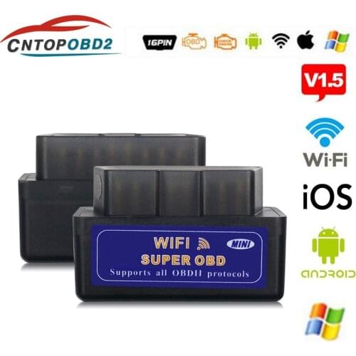 Elm327 V1.5 OBD2 Scanner Elm327 WIFI V1.5 Auto Diagnostic Tool OBDII Adapter OBDII for Android/IOS/PC Code Reader elm 327 wifi