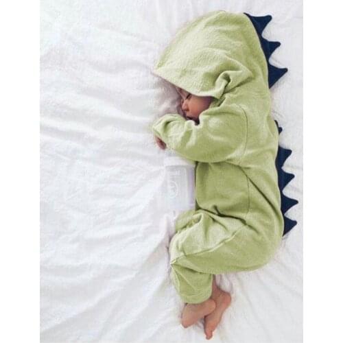 Geckatte New Funny Autumn Winter Dinosaur Cute Romper Baby Girl Clothes Solid Baby Boy Clothes Babygirl Onesie New Born Baby