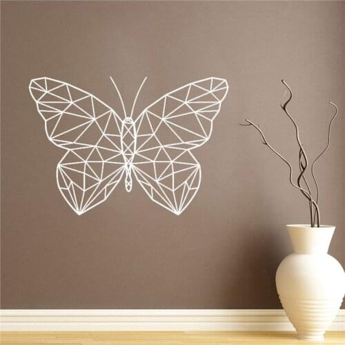 Geometric Animal Butterfly Vinyl Wall Sticker Interior Home Decor Removable DecalsFor Living Room Bedroom Decoration Mural CX288