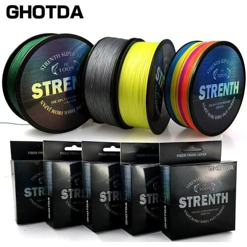 GHOTDA SuperPower 100/150/300/500m 8 Strand 18LB - 68LB PE Braided Fishing Line For Carp Fishing Saltwater