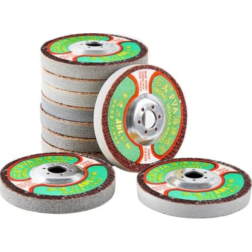 1 PC 4" PVA Spongy Grindstone Sponge Abrasive Grinding Wheel for Glass Stone Polishing