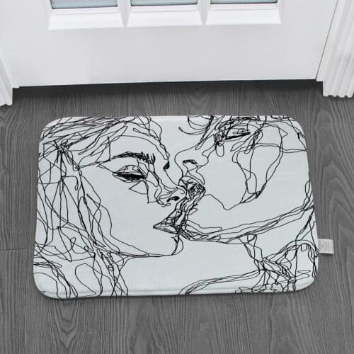 Corridor decoration floor mats simple lines wild door mats non-slip restaurant door mat carpets flannel carpets