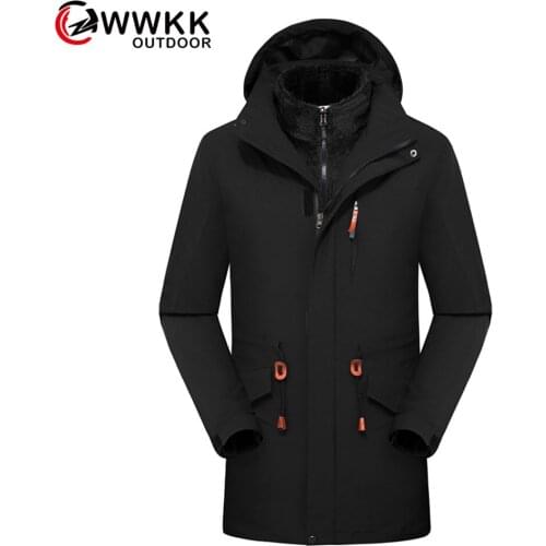 WWKK Winter Men Women Warm Hiking Jackets Outdoor Sports Clothes Waterproof Coats Clothing Hooded Camping Trekking Skiing Jacket