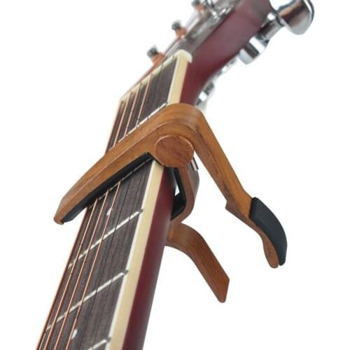 Hot New Wood Silicon Grain Guitar Capo with Perfect Cushion for Guitar Ukulele Tuning Musical Instrument Accessories Guitar Clip