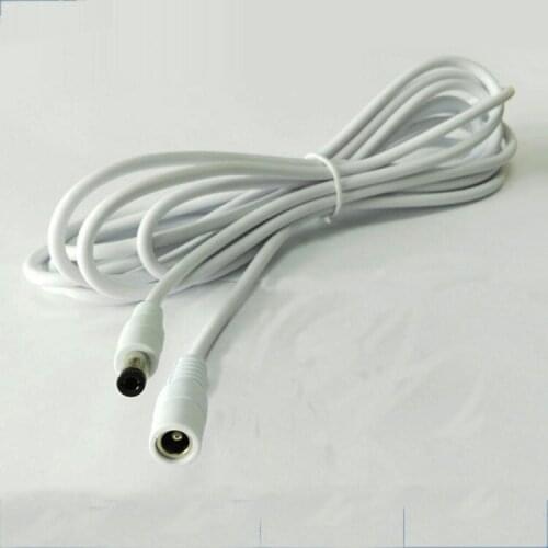 3m 5A/2464/20AWG Copper Cord DC5.5*2.5 Jack Male to Female Plug Connector Power Cable for GPS Navigator Car DVR Camera Recorder