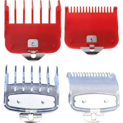 2pcs 1.5mm 4.5mm Barber Shop Styling Guide Comb Set Hair Trimmer Attachment Hairdresser Clipper Cutting Limit Combs