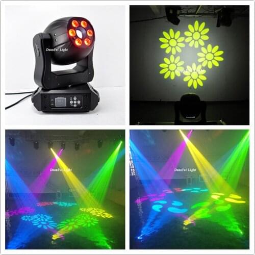 4pcs 2020 new 5 facet prism gobo lyre led moving head 120w spot + wash led 6x10w rgbw 4in1 quad color moving head light