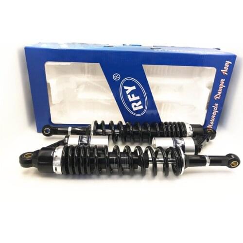 1pair New 420mm 430mm 440mm Motorcycle 8mm Spring Shock Absorber for Honda Suzuki Yamaha Kawasaki ATV Black + silver