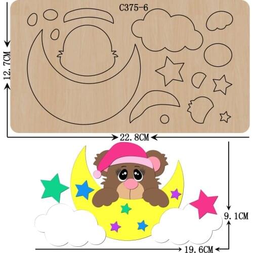 New Bear Wooden die Scrapbooking C-375-6 Cutting Dies