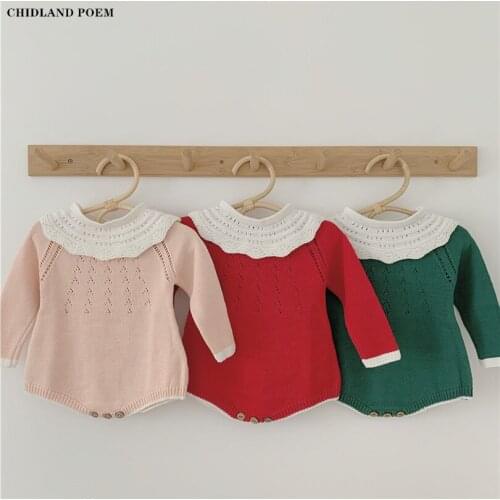 Baby Girl Clothes Spring Knitted Baby Clothes Newborn Cotton Baby Girl Boy Romper Long Sleeve Baby Romper Jumpsuit Sweater