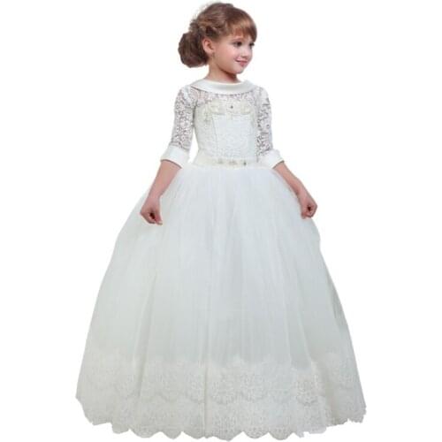 First communion girls dress for children vestido menina little girls dress bruidsmeisjes jurk kids ball gown dress for girls