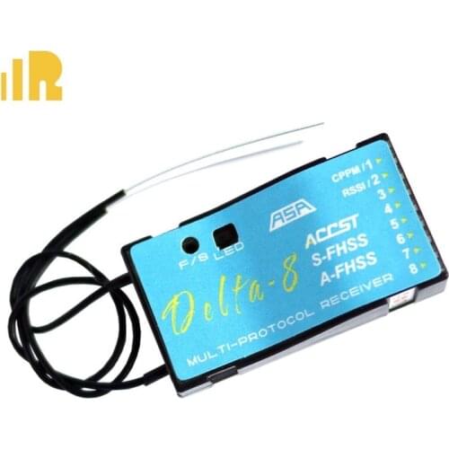 FrSky Delta-8 2.4Ghz 8CH Multi-Brand Receiver ACCST D8/V8 Futaba S-FHSS/FHSS Hitec AFHSS Compatible
