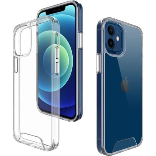 Space Bumper Transparent Phone Case for iphone 11 12 Pro Max Case Shockproof Clear Cover for iphone 6 7 8 Plus X Xr Xs Max Coque