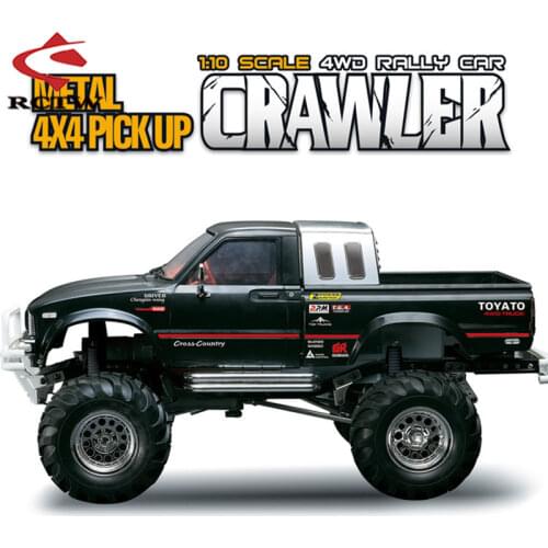HG P407 1/10 2.4G 4WD 3CH Brushed Rally Rc Car TOYATO Metal 4X 4 Pickup Truck Rock Crawler RTR Toy Black White Gifts Boys Kids