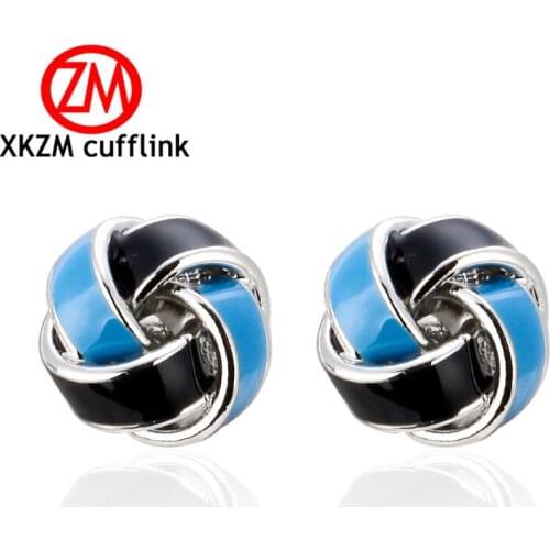 Luxury Men blue black twist knot Cufflinks High Quality Lawyer Groom Wedding Cufflinks For Mens Shirt Cuff Links French Jewelry