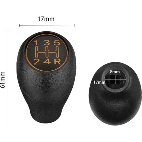 For Peugeot 504 505 309 205 GTI CTI Manual Gear Shift Knob 5 Speed Lever Shifter Handle Stick Plastic Car Accessories