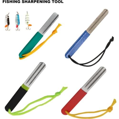 Outdoor Fish Hook Grinder Diamond Grinding Layer Sharpener File Lightweight Frosted Stone Grinder Angling Tools