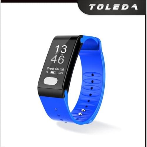 Waterproof Smart Watch Toleda T6 Wristband Heart Rate Blood Pressure ECG PPG Fitness Bracelet Band For Android Huawei Xiaomi