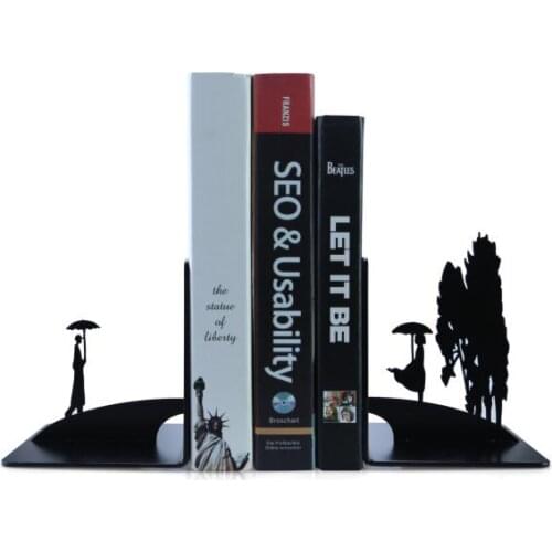Book support creative student simple desktop office retractable iron Bookends Plate magpie bridge home decorations