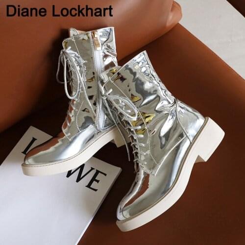 Martin Boots Female 2020 New Autumn British Wind Faux Leather Thick With Casual Short Boot Punk Motorcycle booties womens shoes