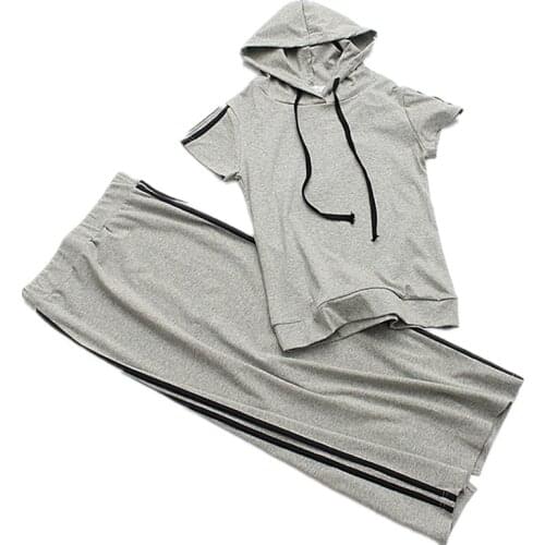 2020 New Women Casual Two Piece Set Dress Summer Short Sleeve Hoodie Crop Top Long Skirt Fashion Sexy Women Suit Outfits