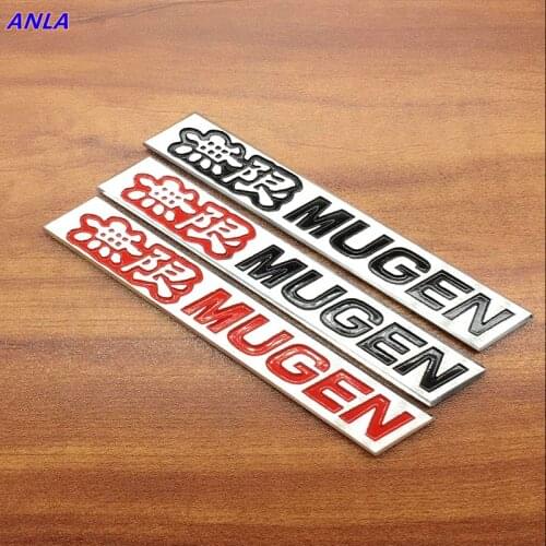1pcs 3D metal Mugen Power Car Sticker Emblem Rear Badge Aluminum Chrome Decal Car Styling For Honda Civic Accord CRV City