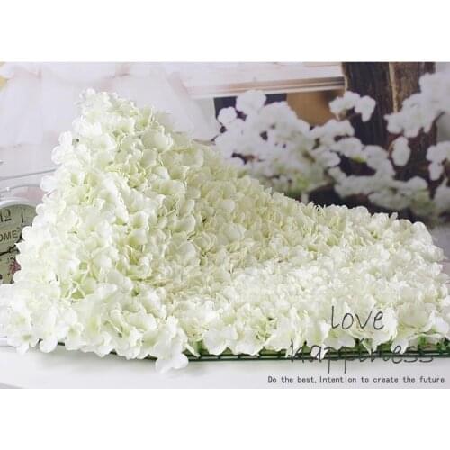 10pcs Artificial silk Hydrangea flower wall wedding background lawn/pillar road lead flowers ball home market decoration