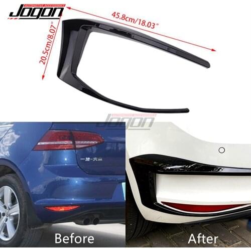 2pcs/set Black For Volkswagen VW Golf 7 MK7 GTI GTD R MK7.5 GOLF 7.5 R400 Car Rear Side Bumper Splitter Cover Trim Accessories