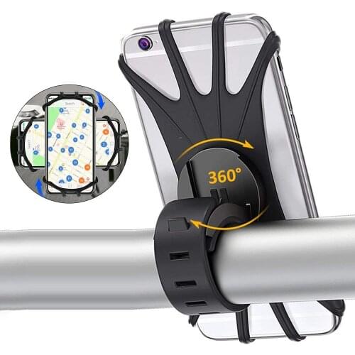 360 Degree Rotation Bicycle Phone GPS Holder Bike Handlebar Mobile Phone Holder Stand for IPhone Samsung Bike Accessories